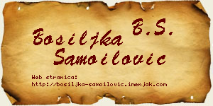Bosiljka Samoilović vizit kartica
